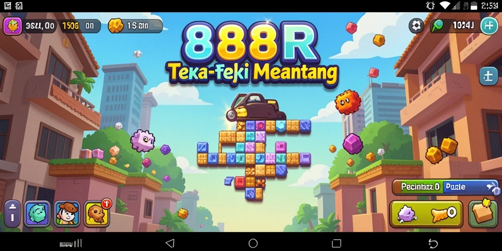 Tampilan gameplay 888R dengan berbagai teka-teki menantang.