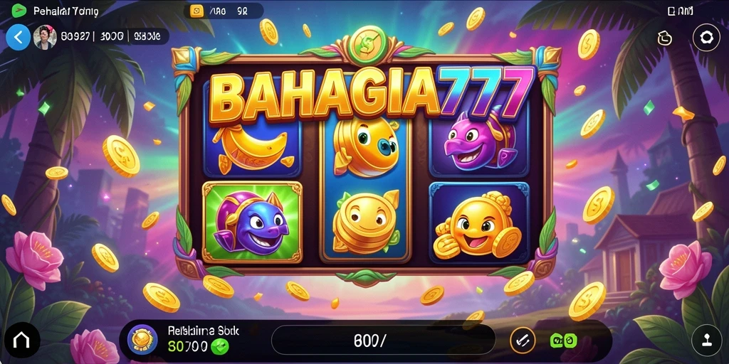 Tampilan gameplay BAHAGIA777 yang menarik dan penuh warna.