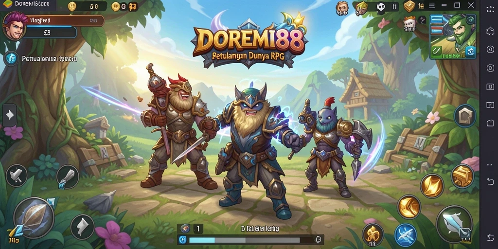 Visual menakjubkan dari DOREMI88 menampilkan aksi seru di dunia RPG.