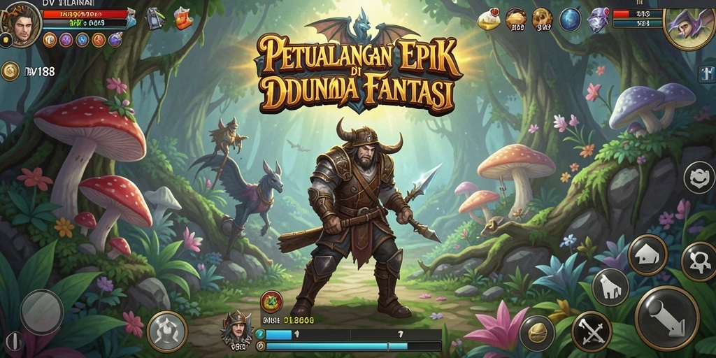 Tampilan gameplay DV188 yang menakjubkan dalam dunia RPG.