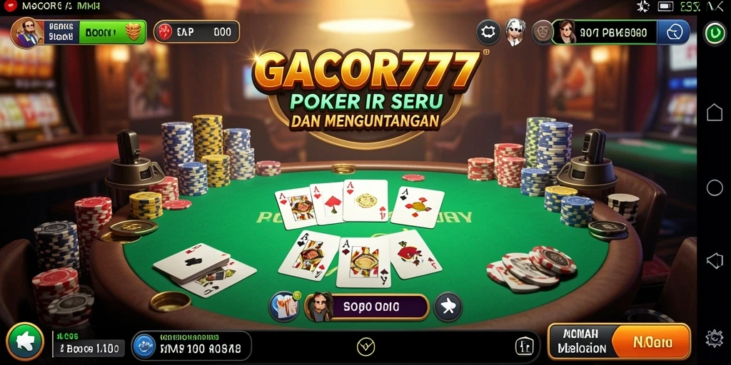 Gameplay poker yang intens dan mendebarkan di GACOR777.