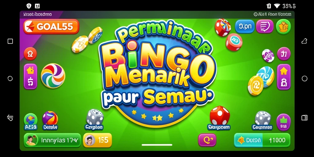 Tampilan gameplay GOAL55 yang menarik dengan suasana Bingo yang seru.