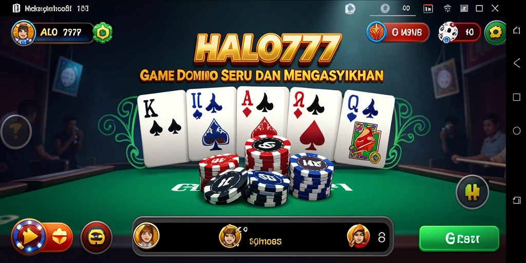 Tangkapan layar utama HALO777 menampilkan gameplay Domino yang seru dan menyenangkan.