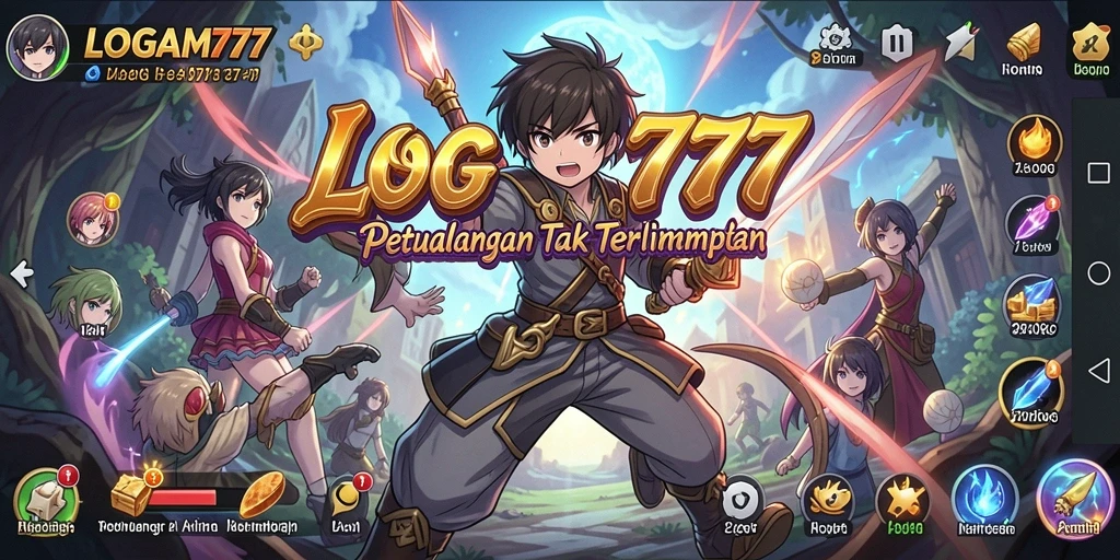Gameplay seru di LOGAM777 dengan karakter anime menawan.