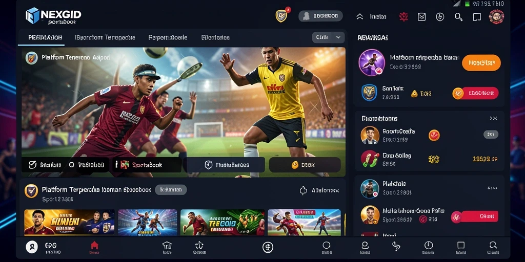 Tampilan gameplay menarik dari aplikasi Sportsbook NEXGID.