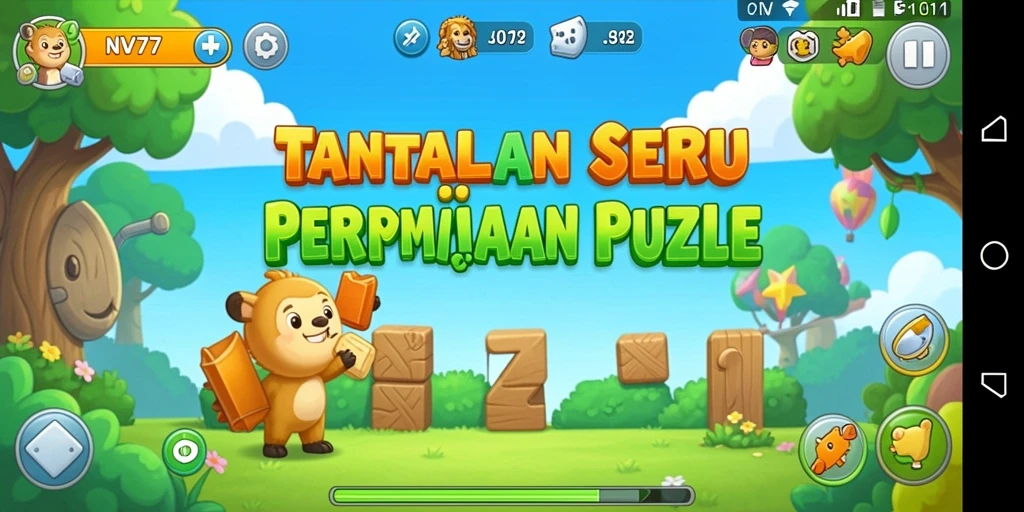 Screenshot NV77 menampilkan gameplay menarik dan berbagai level puzzle yang menantang.