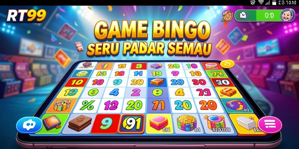 Tampilan permainan Bingo dalam RT99 yang seru dan interaktif.
