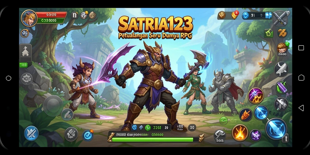 Gameplay menarik dengan pertarungan RPG yang seru.