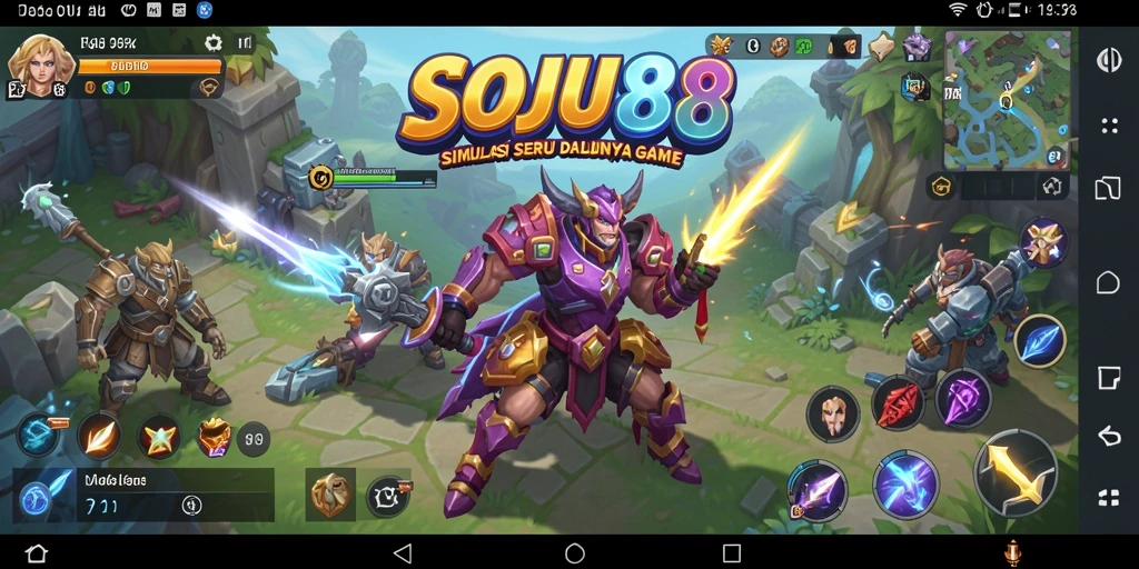 Tampilan seru gameplay SOJU88 dalam simulasi interaktif.
