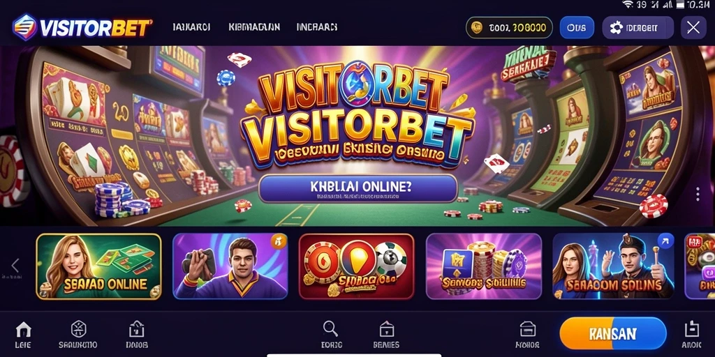 Tampilan menarik dari gameplay Kasino VISITORBET.